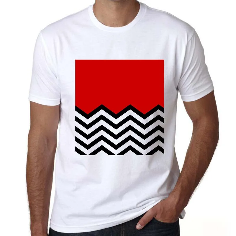 

Asian Size Print Twin Peaks Fashion T-shirt Short sleeve O-Neck Tshirt Men And Women