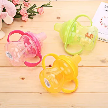 

Hot 260ml Baby Kids Cup Toddler Infant Gourd-shape Cup Handle Children Learn Drinking Straw Bottle Newborn Sippy Cup 1PC