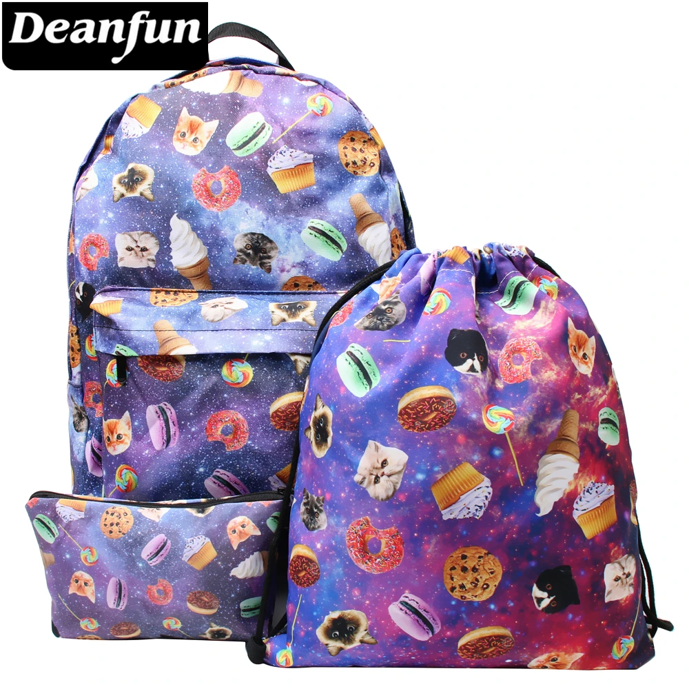 

Deanfun Women Canvas Backpacks Printing School Bag for Teenagers Shoulder Bag Mochila