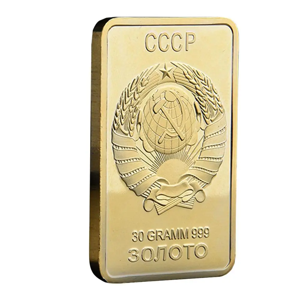 Редкий 1 унций. Советская российская СССР CCCP чистый. 999 24 К золотой слоистый слиток бар, современные квадратные подарки 20 шт./лот