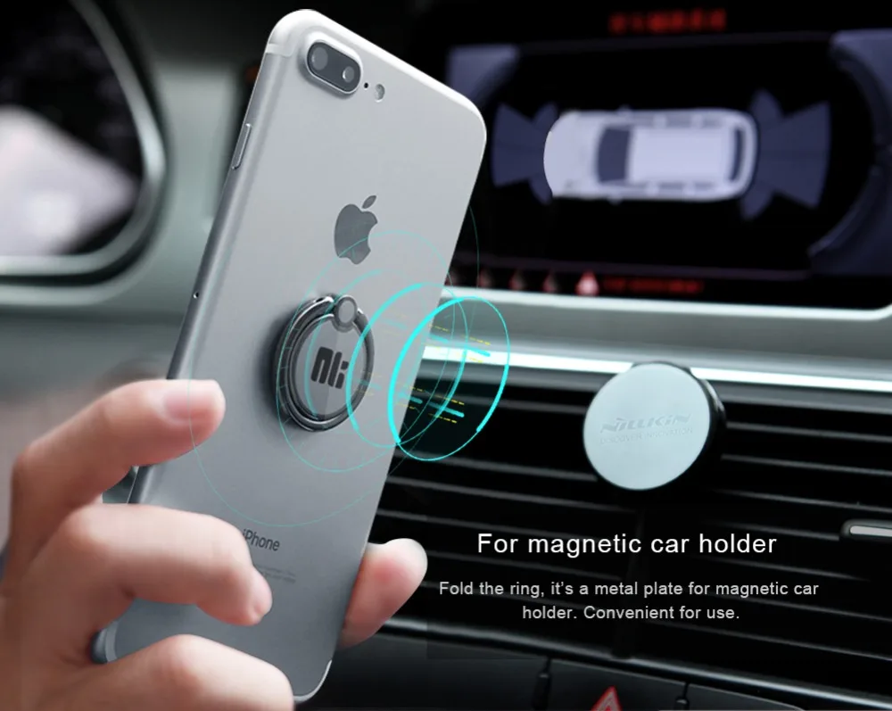 Кольцо-держатель Nillkin Роскошный 360 градусов для мобильного телефона, металлическое кольцо-подставка для iPhone SE 5S 6/6S Plus 7 7plus