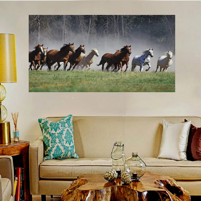 

Printed Animal Paintings Hang Painting Eight Horse Oil Painting On Canvas Print Pictures For Living Room Decor Prints Craft