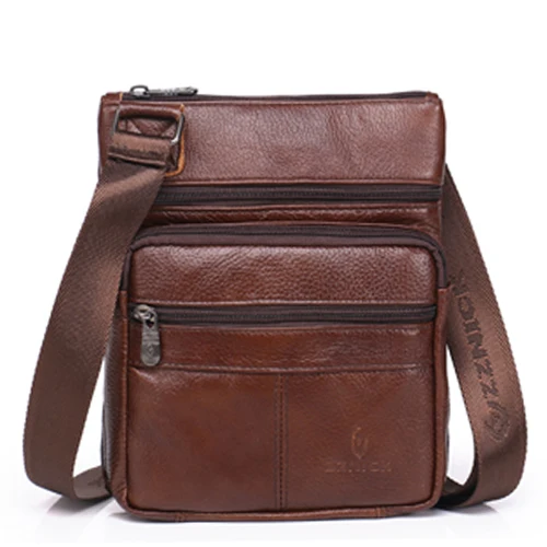 ZZNICK Сумки из натуральной кожи мужские сумки на плечо модные сумки маленькие мужские кожаные сумки 6018 - Цвет: 6018