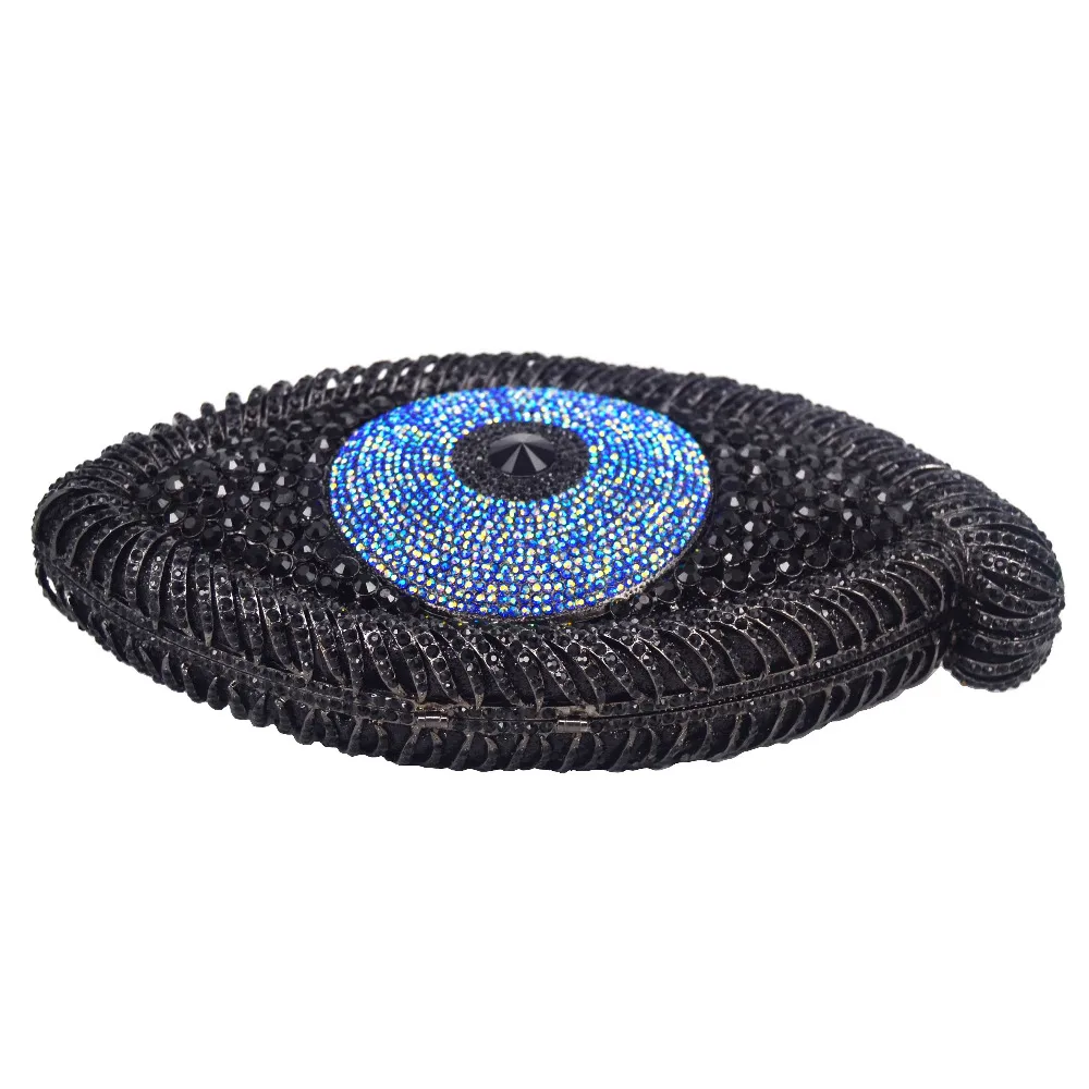 Newest Animail Designer Evil Eye Crystal Purse Women Evening Bag Gold Silver Black Party Clutch Bag Lady banquet pochette sc757