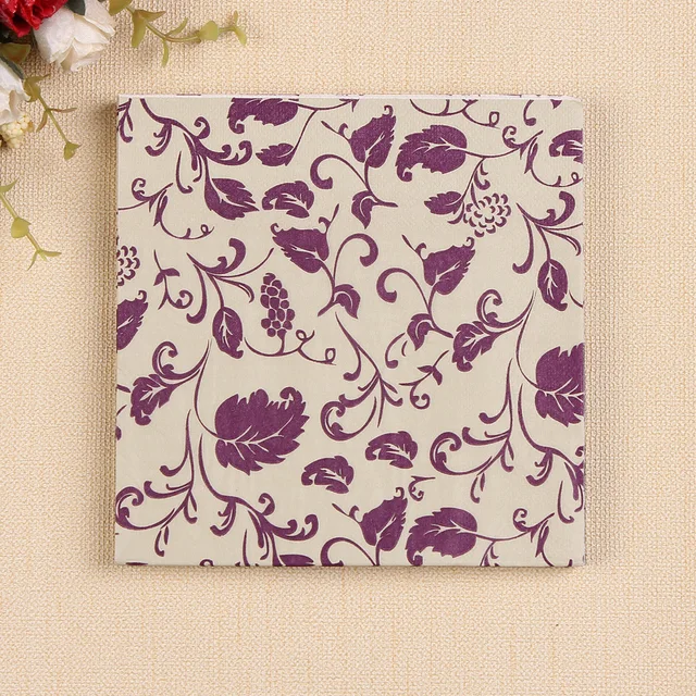 Free Shipping 20pcs 2 Layer Purple Wedding Paper Napkins For Free Shipping 20pcs 2 Layer Purple Wedding Paper Napkins For Decoupage Decoration Supplies