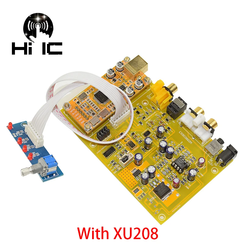 ES9038 Q2M I2S DSD оптический коаксиальный вход HiFi декодер DAC выход для наушников