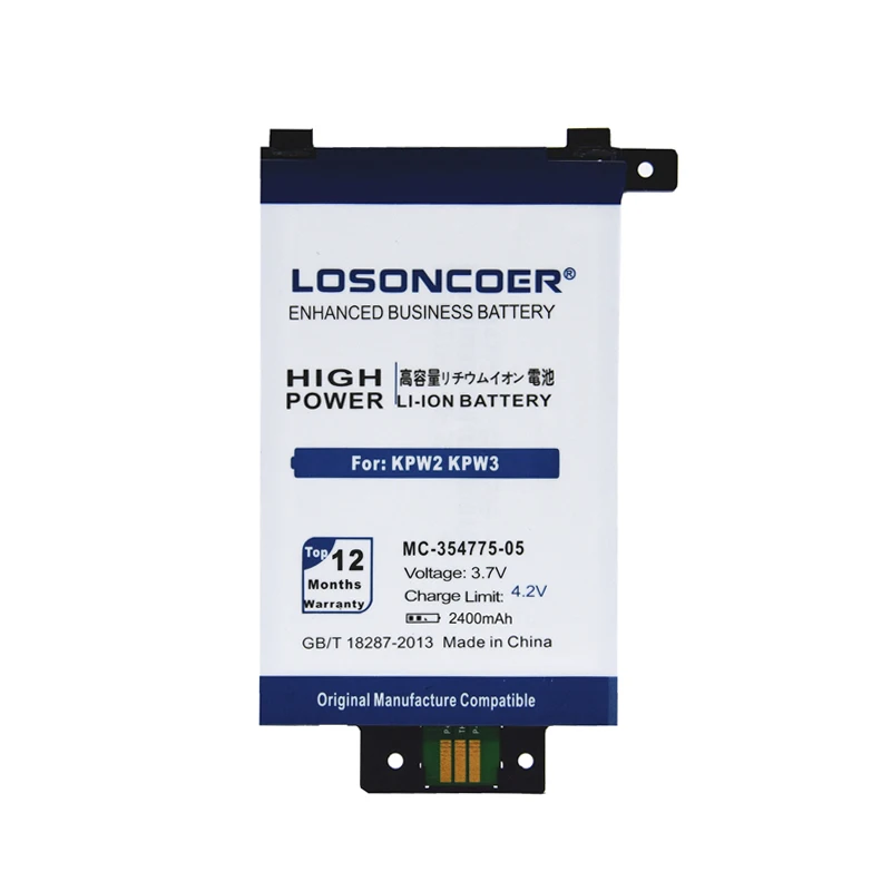 LOSONCOER 2400mAh MC-354775-05 58-000049 High Capacity Battery For Amazon Kindle PaperWhite 2/3 KPW3 KPW2 Battery DP75SDI S13-R1