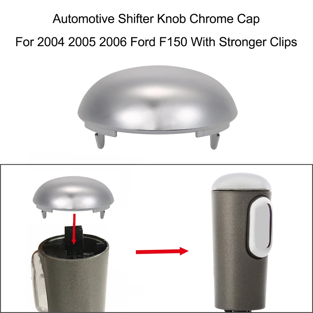 Automotive Shifter Knob Chrome Cap Cover For 2004 2005 2006 Ford F150