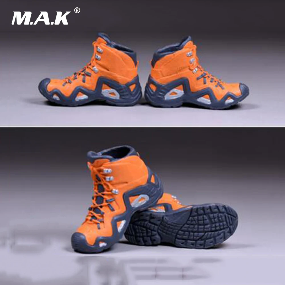 

1/6 Scale Male Climbing Boots Solid Shoes Orange For 12" Man Action Figure Body