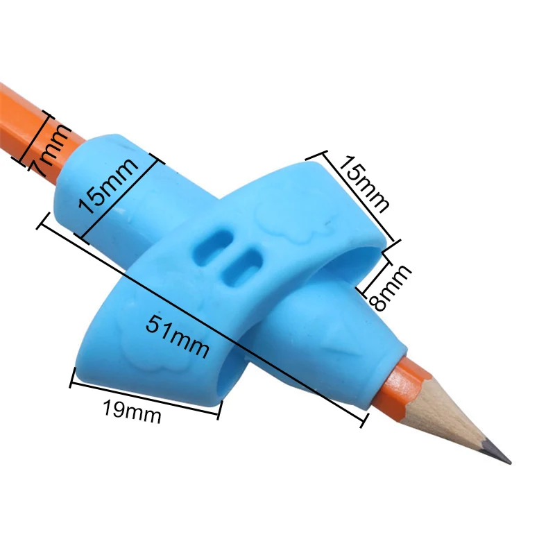 30 шт. ручка с двумя пальцами коррекция осанки при письме инструмент для обучения детей письма канцелярские принадлежности подарок карандаш силиконовый