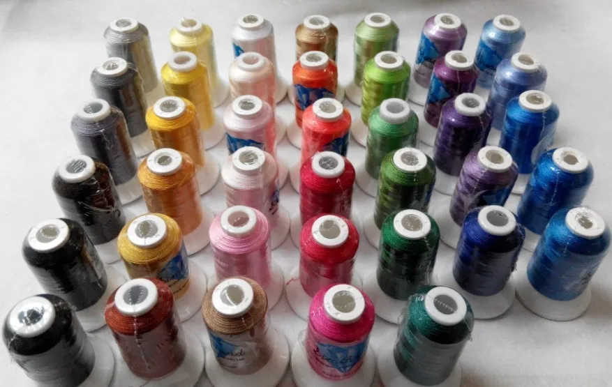 Machine Embroidery Thread Set - 40 Colors - Kit Brother