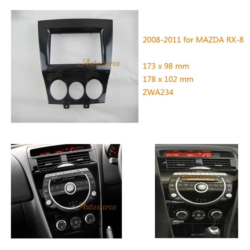

ZWNAV 11-234 Car Radio Fascia Stereo Trim Dash Kit for MAZDA RX-8 2008-2011 face facia surround trim frame