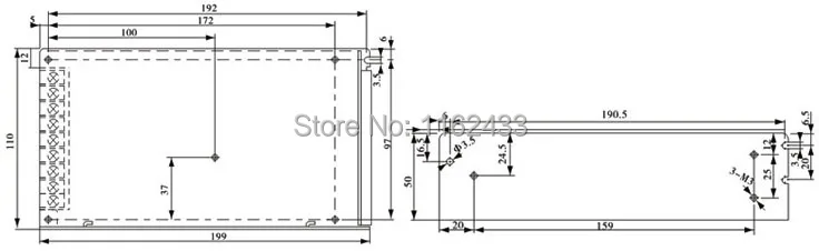 S-250 series 250W general switching power supply&nbsp;mounting dimensions