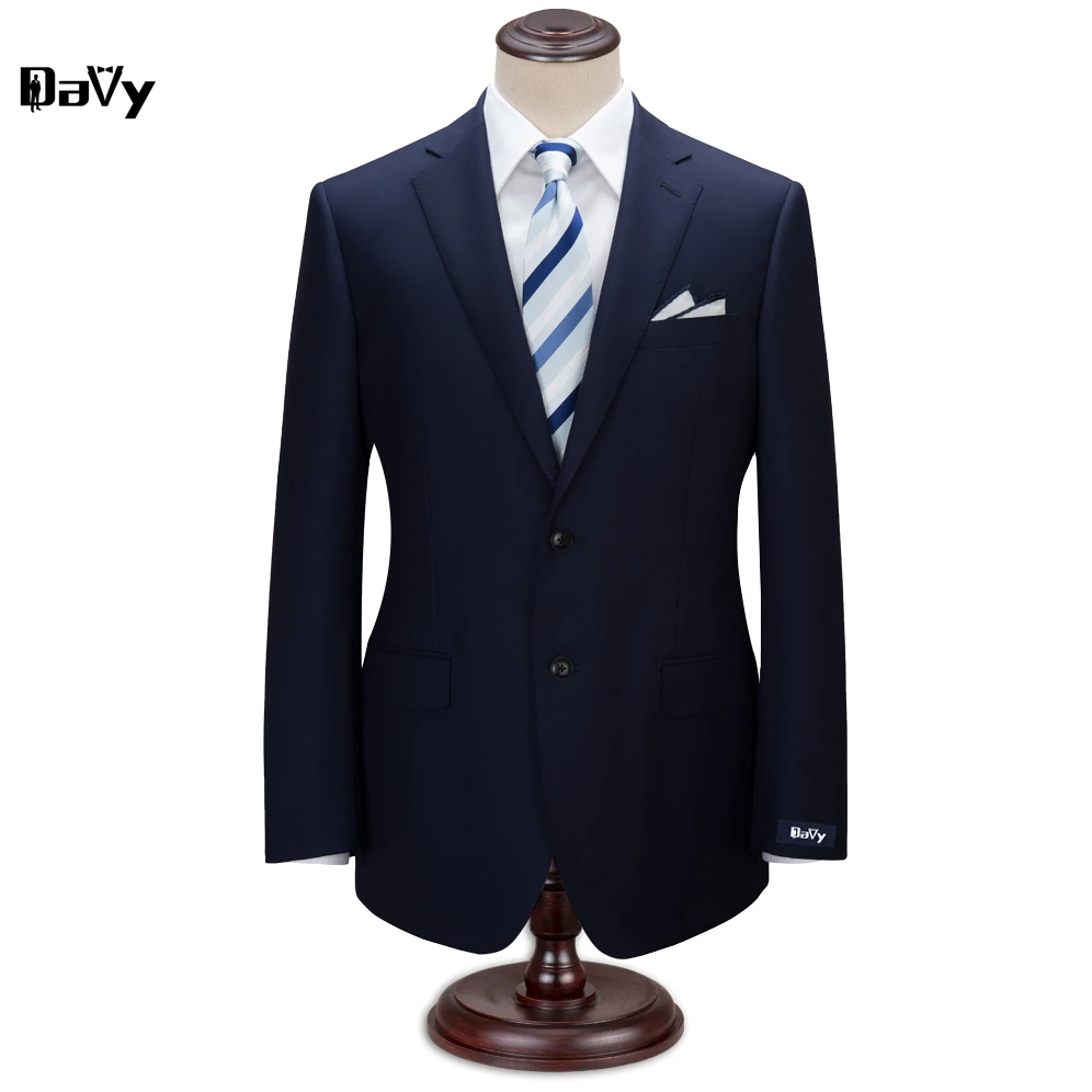 Best Custom Made wool black stripe suit Men business suit party Wedding