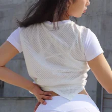 Блуза, для йоги, под заказ, топы, Спортивная футболка спортивная одежда для бега женские спортивные, для тренажерного зала футболки сетчатая спинка Фитнес Костюмы для Для женщин Lulu