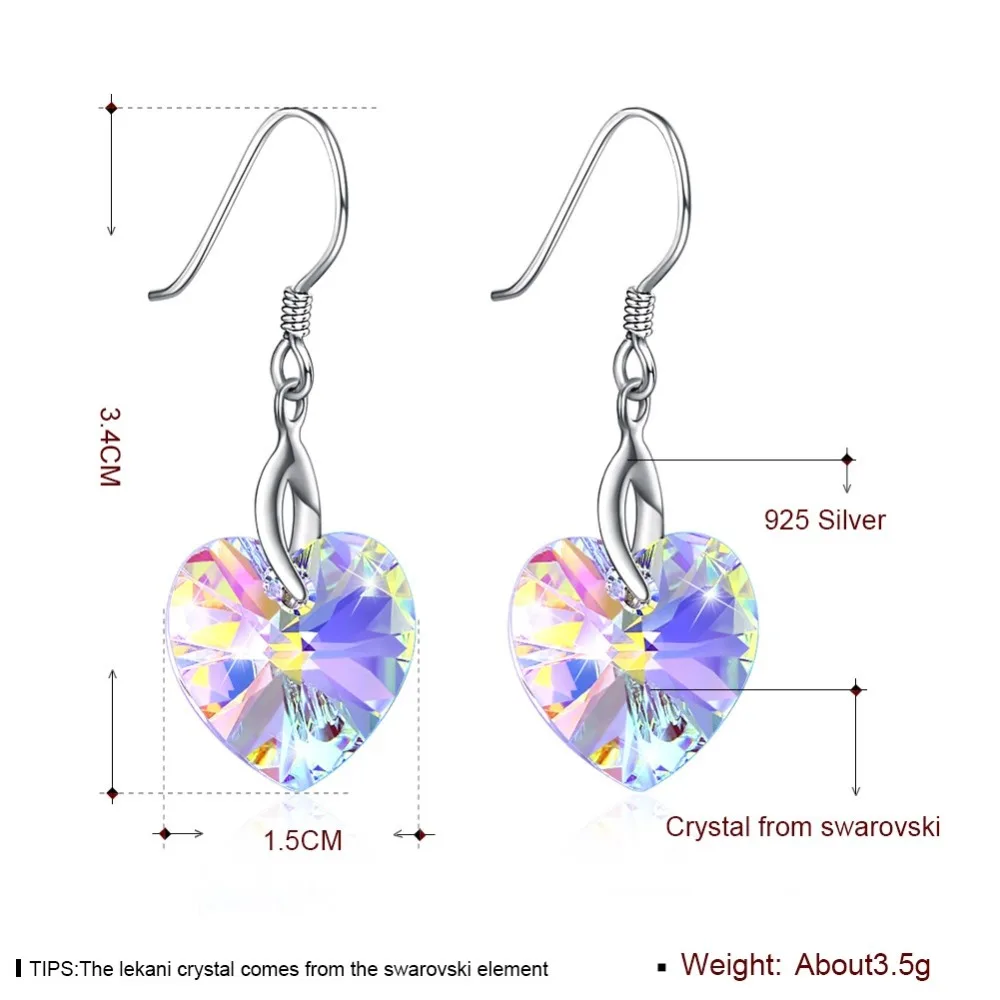 Женские серьги капельки с кристаллами Swarovski Cat и жемчугом LEKANI ювелирные изделия