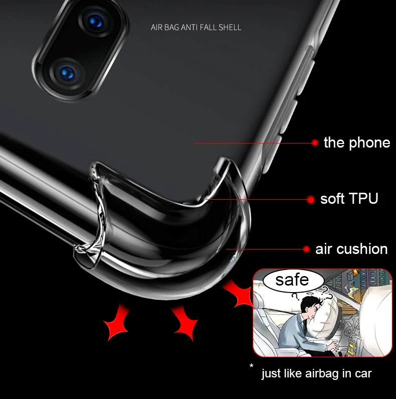 Military Protection TPU Cover For Meizu 16th Case Air Cushion Shockproof Soft Transparent Phone Case Meizu 16th cases for meizu back