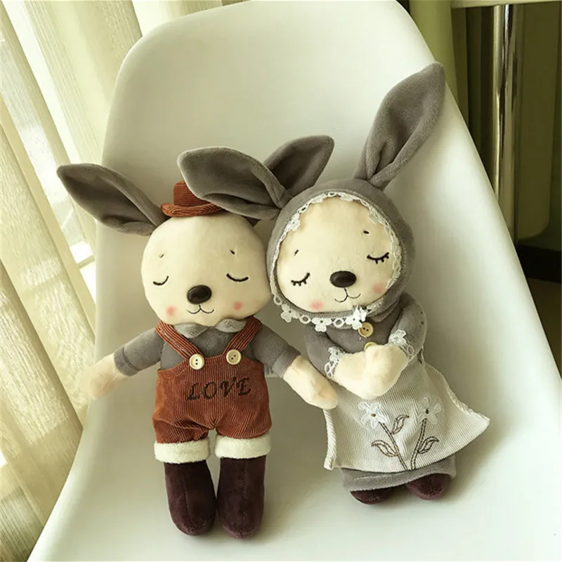 1 пара милый плюшевый кролик игрушка мягкая ткань Плюшевый Кролик Пасхальный подарок для малышей успокаивающие игрушки для детей подарок