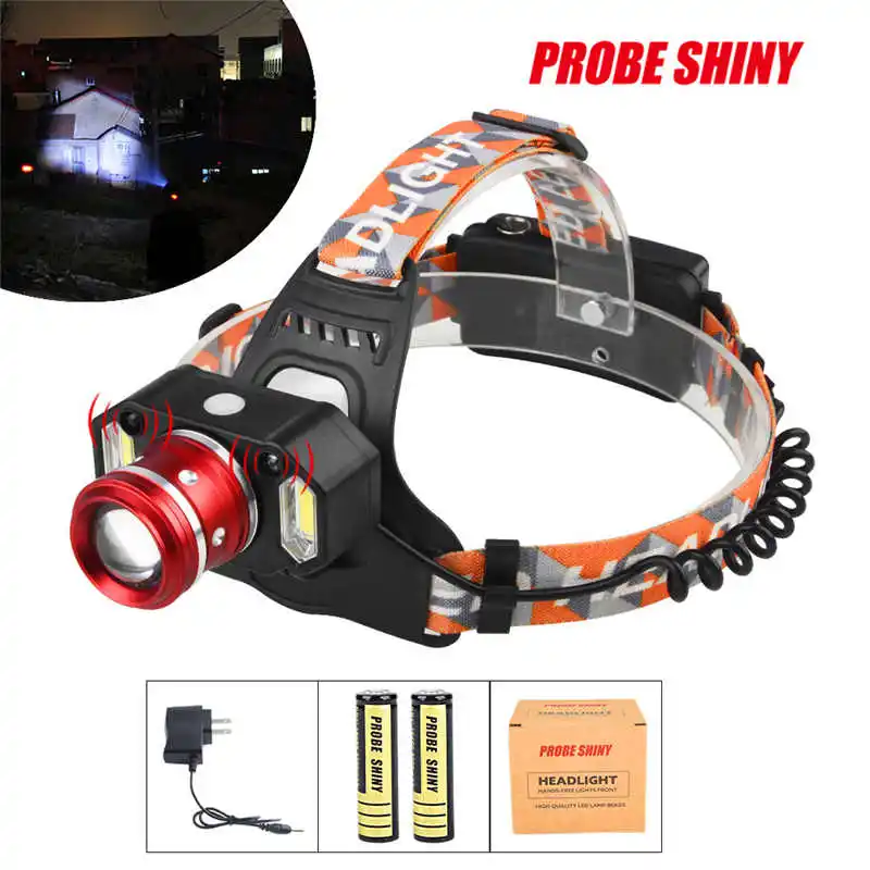 15000LM 1x XM-L T6 LED +2xCOB Rechargeable 18650 Headlamp Head Light Torch powerful led flashlight torch flashlight t6 #4A29 (8)