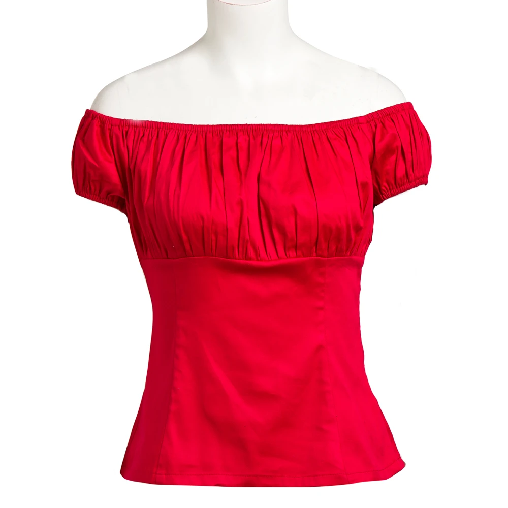 Blusa con hombros descubiertos para mujer, Top Sexy con volantes, espalda baja, color rojo, negro y blanco, gran oferta, 2018|white blouse|white blouse fashion - AliExpress