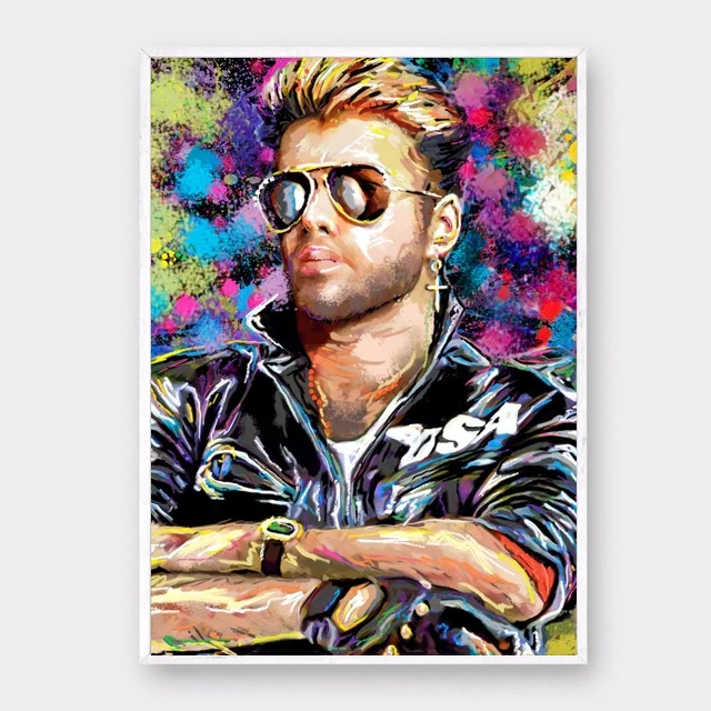 

George Michael Music Star Art Canvas Poster Prints Home Wall Decor Painting