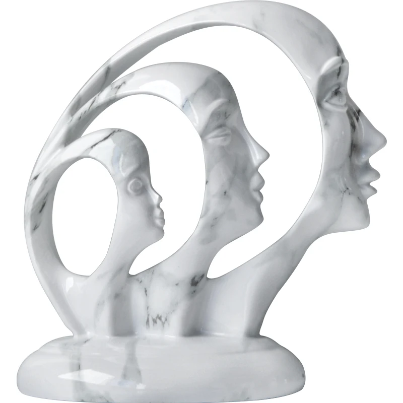 

Nordic creative figures marble pattern modern minimalist TV cabinet living room ornaments