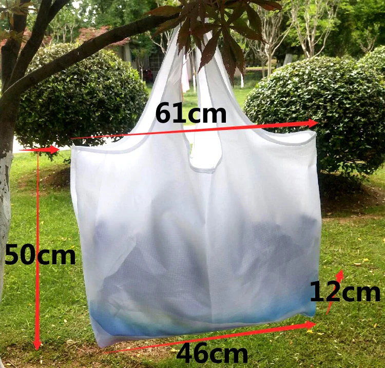 Shopping Bag Women Portable Folding Shopping Bag Large Ripstop Reusable shan 