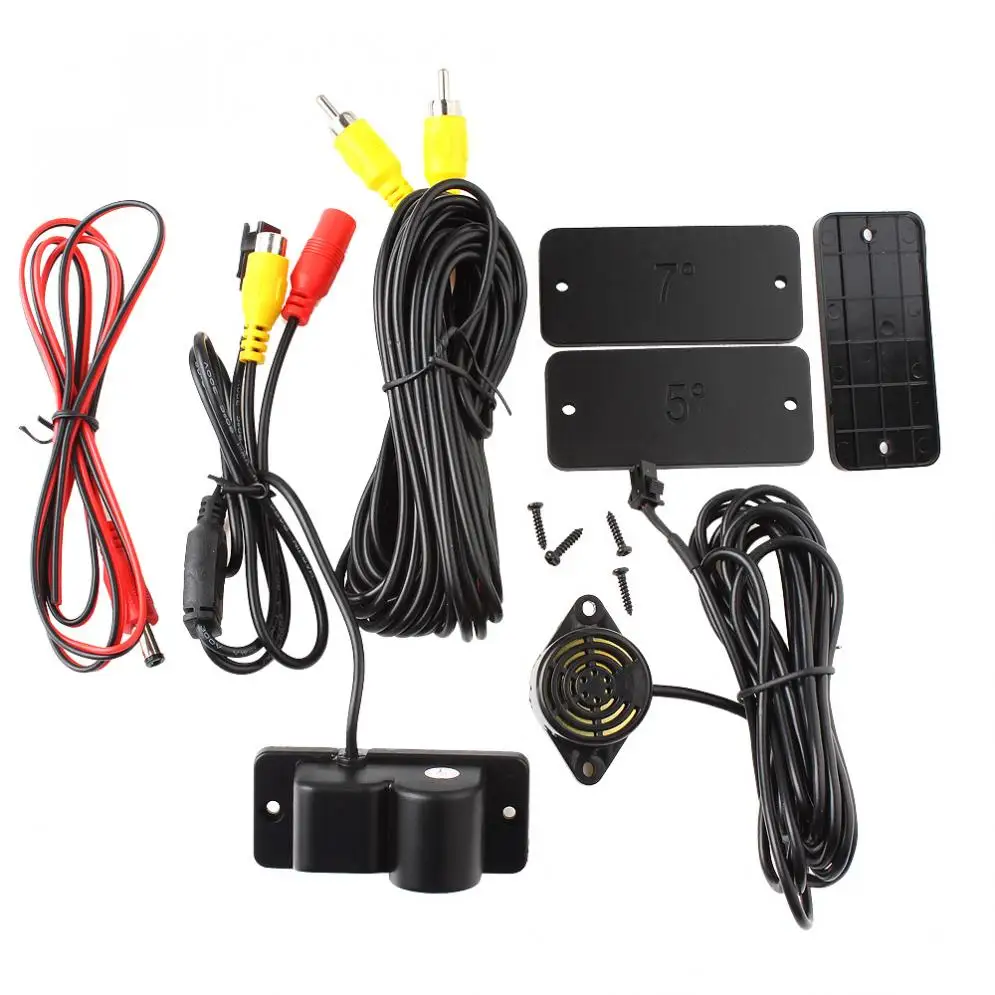 

2 in 1 LCD car Auto Rear View Camera Car SUV Reversing Parking Radar Rear View Backup 120 degree Wide Angle Camera Kit