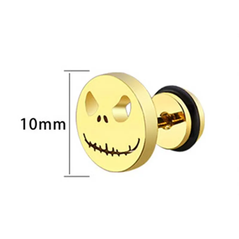 black stud earrings