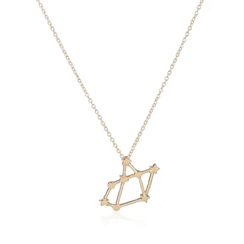 

Wholesale 10Pcs Sagittarius Zodiac Sign Star Astrology Pendant Constellation Women Charm Necklaces Simple Science Jewelry
