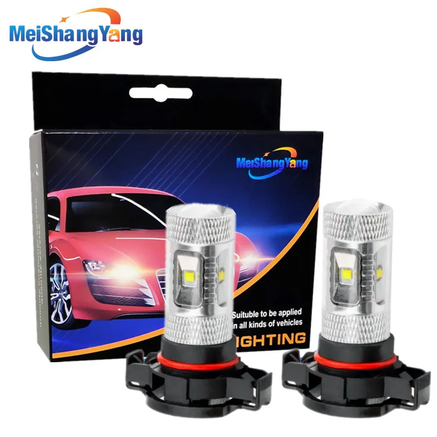 

Cree Led Chip H16 Driving Lamp 6 LED White car Fog Head Bulb parking Tail Lights car light source 12V