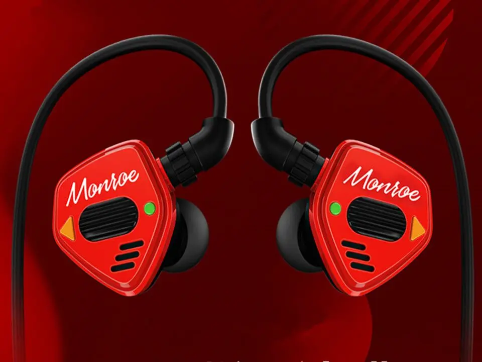 Debauche Bacchus Monroe Dual Dynamic Driver MMCX Detachable HiFi In-ear Earphone - Цвет: Red