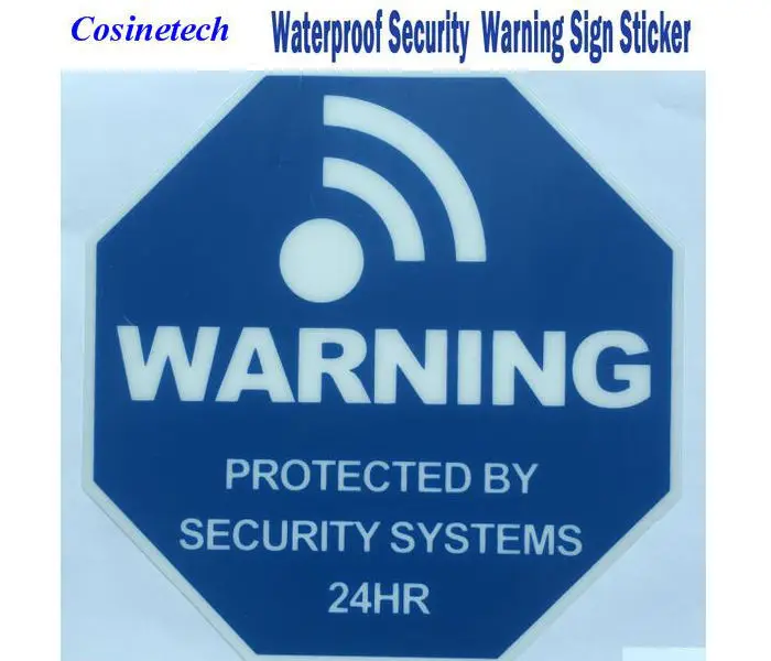 5 PCS NEW good quality font b alarm b font Sticker waterproof Warning Sign for Security