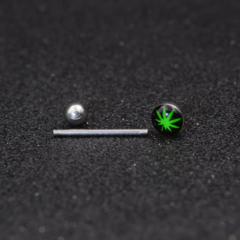 Tongue Pierced Nipple Ring Barbell Body Piercing Jewelry 1Pc