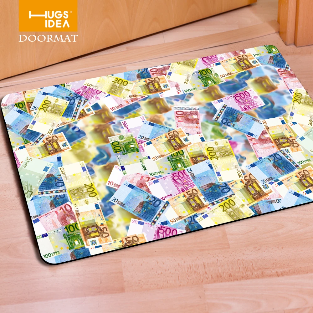 Дешево HUGSIDEA Tapis Нескользящая приветствуем вход коврик rugs 3D уникальная монета печатает дома пол ковры для Гостиная Спальня Кухня