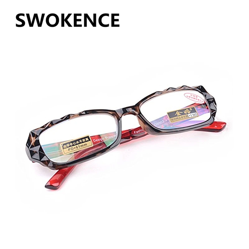 Women's High End Elegant Reading Glasses Brand Diamond Cutting Frame