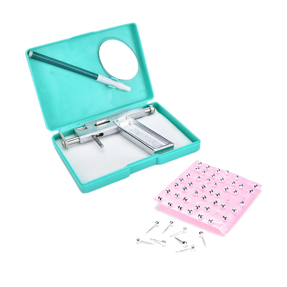 

Professional Piercing Tool Kit Set Stainless Steel Safety Ear Nose Navel Body Piercing Gun Jewelry Tool 1 Set