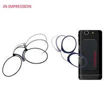 Тонкая рамка приклеить, портативный Sos нос очки для чтения женщин и мужчин плюс универсальный Pod чехол, черный чехол+ 1,0