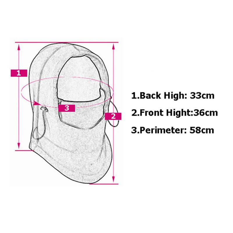 Ветрозащитная велосипедная маска для лица Зимний термальный флисовый головной шарф бандана велосипедная Шея теплая мотоциклетная сноуборд лыжная маска-Балаклава AC0220