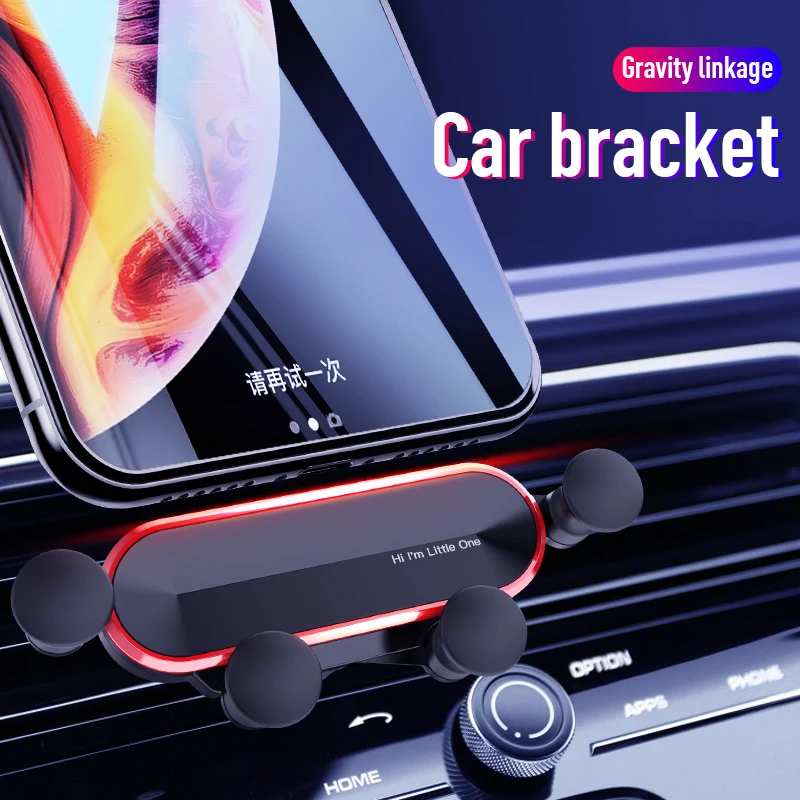 New Universal Little One Car Phone Aluminum Alloy Mini Gravity Bracket Mobile Phone Holder Cell Stand Support for IPhone XS