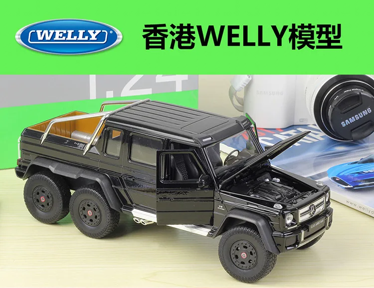 1:24 Welly Benz G63 AMG 6X6 черный/белый/золотой/серебристый/красный литой под давлением модель автомобиля