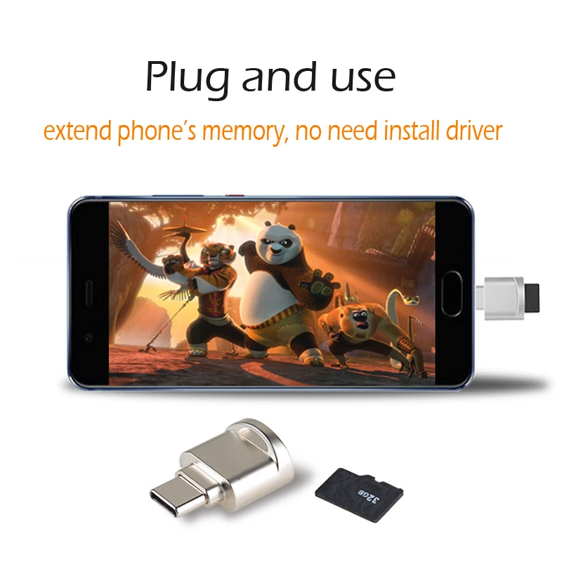 Usb type C кард-ридер USB3.1 тип-c OTG адаптер Поддержка Micro SD TF кард-ридер с цепочкой для samsung Galaxy