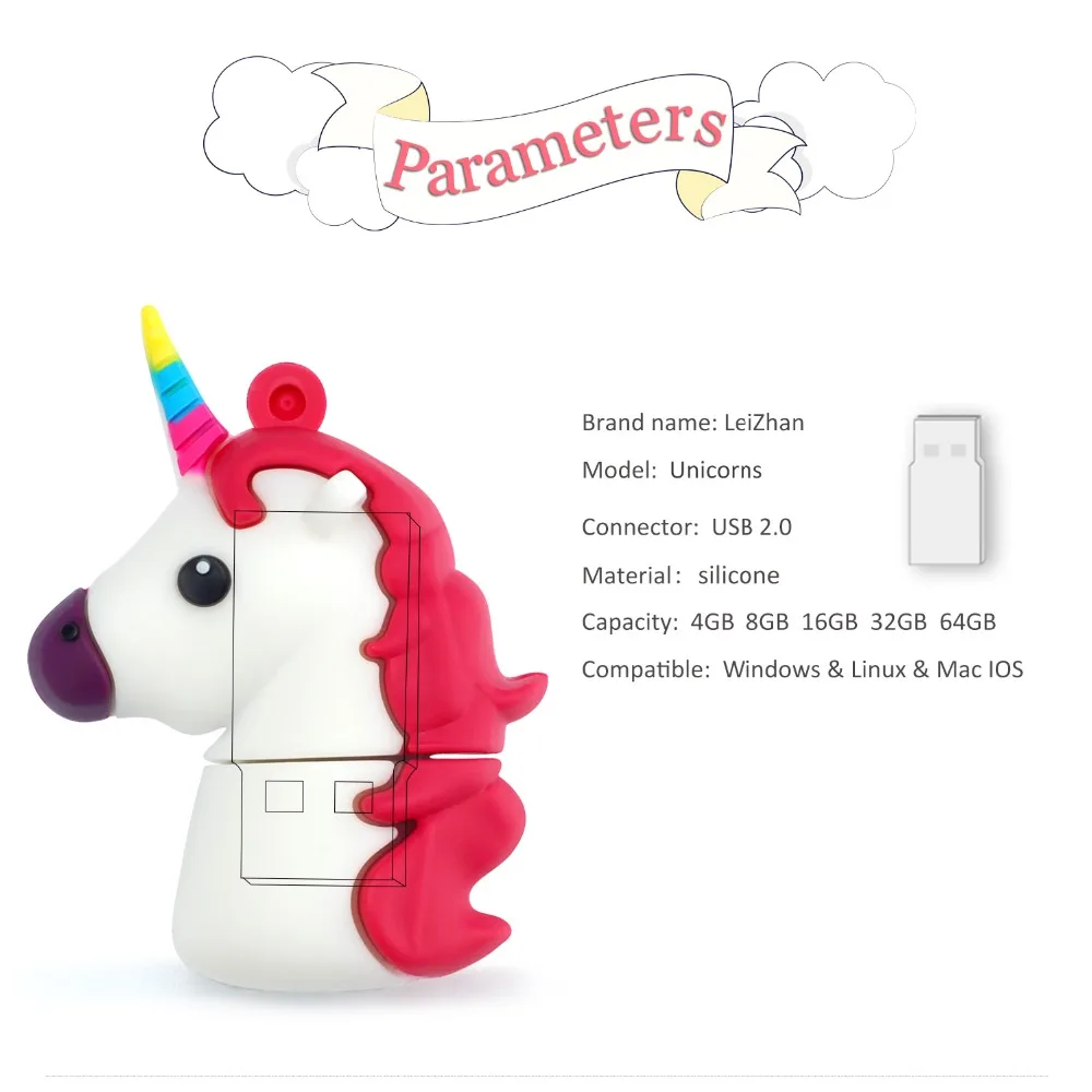 LEIZHAN Union USB флеш накопитель 64 ГБ 32 16 8 4 Гб|USB флэш-накопители| |