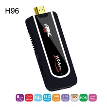 H96 Pro 4k TV Stick 2GB 8GB Android TV Box Wireless HDMI Dongle Android Mini PC Octa Core Amlogic S912 WIFI Bluetooth Smart TV