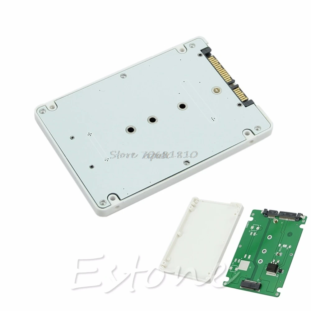 

Enclosure M.2 NGFF SSD to 2.5" SATA Adapter Card With 7MM Thickness Case New Z09 Drop ship Black / white color