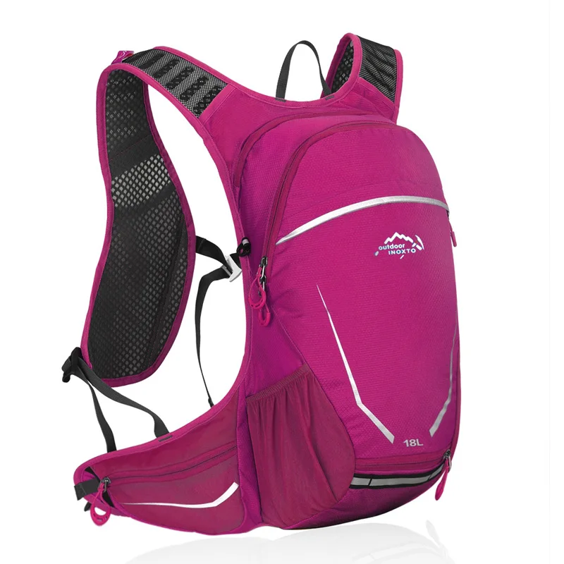Новинка, 18л, велосипедный водонепроницаемый рюкзак, Проветриваемый, эргономичный, велосипедный, для альпинизма, для путешествий, для бега, для спорта на открытом воздухе, гидратационные сумки - Цвет: pruple