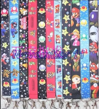 

Lot mixed 50Pcs Super Mario Style mobile Phone lanyard Key chain Strap Charm Gift Free shipping WW593