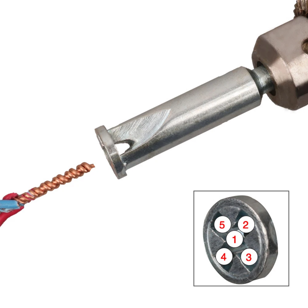 

Electrical Metal Peeling Wire Stripper Universal Twisting Tools Accessories Rustproof Connector Quick Automatic Practical Silver
