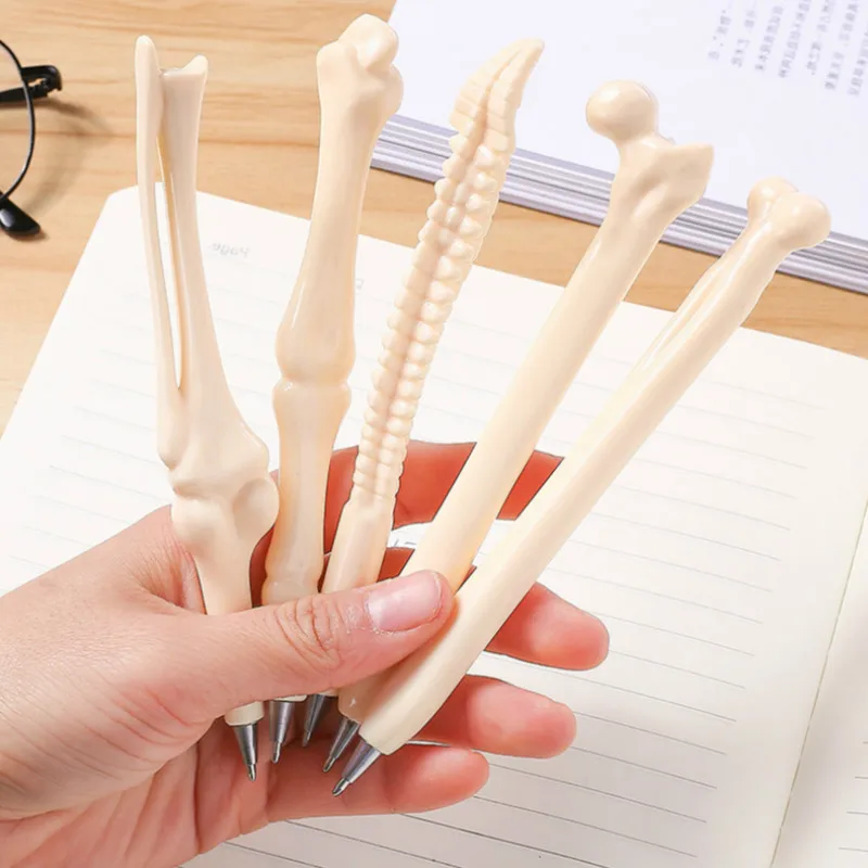 

HOT kawaii White Bone Ballpoint Pens Student Ball Point Pen School Office Supplies Learning Stationery Wholesale