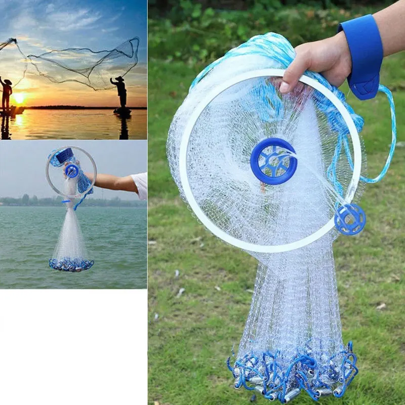 

2.4m White Multifilament Gill Net Folding Fishnet Fishing Tools Fish Line for Outdoor Salvage Network